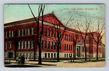 Evanston IL-Illinois, High School, Antique, Vintage Postcard picture