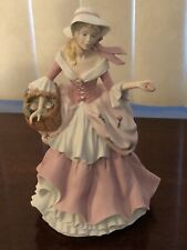 Wedgwood Figurine * Lady in Pink * Rose * Fine Porcelain England 8.5” picture