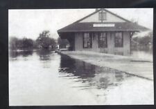 REAL PHOTO BATESVILLE ARKANSAS RAILROAD DEPOT STATION 1927 FLOOD POSTARD COPY picture