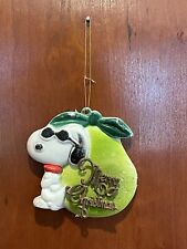 Vintage Snoopy Christmas ornament Hong Kong plastic holiday Peanuts rare HTF picture