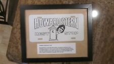 HOWARD STERN FRAMED REST STOP LICENSE PLATE 1995 (VERY RARE)  picture