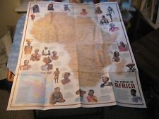 VINTAGE THE HERITAGE + PEOPLES OF AFRICA MAP National Geographic December 1971 picture