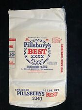 ~PILLSBURY'S BEST XXX FLOUR~ Vintage CLEAN 10# Unused Cloth Sack MINT picture