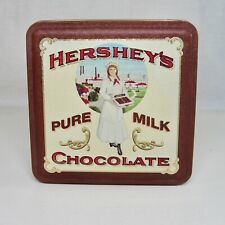 Hershey's Pure Milk Chocolate Candy Tin Hershey Girl 1992 Edition #2 VTG  EMPTY picture