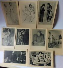 9 VINTAGE Art Institute Of Chicago Collotype Postcards Picasso/Van Gogh/Lautrec picture