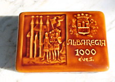 Antique Vintage Hungarian Granit Hungary Pottery Box Alba Regia 1000 Eves picture