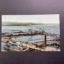 Antique 1910s Quebec City Harbor Port Canada Real Photo RPPC Postcard V3526 picture