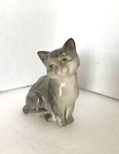 Royal Doulton Bone China Persian grey Cat Figurine Early 1900s Made In England picture