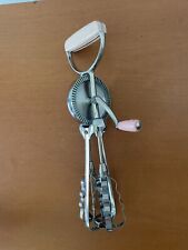 Ecko Flint Pink Vintage 50s Hand Crank Stainless Wavy Blade Eggbeater Mixer picture