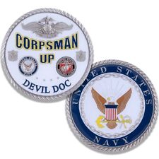 NAVY MARINE CORPS CORPSMAN UP DEVIL DOC 1.75