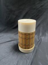 Vintage Aladdin Best Buy Thermos Bottle Tan Plaid WM4040 Pint Wide Mouth picture