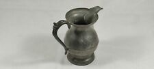 Antique Sellew & Co Pewter Cream Jug Pitcher Baluster Creamer  Mid 19th c 1840's picture