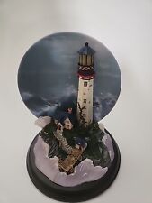 Bradford Exchange Shelter From The Storm Light House Sculpture Plate Light  picture