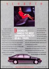 1988 Merkur Scorpio Ford Original Advertisement Print Car Art Ad J8 picture