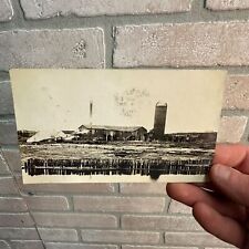 1909 ANTIQUE POSTCARD RPPC #2 SAWMILL TOMAHAWK WISCONSIN WI LOGGING MILL picture