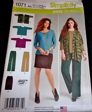 Simplicity Sewing Guild Pattern 1071 Vest Top Skirt & Pants Size 4-16 Uncut picture