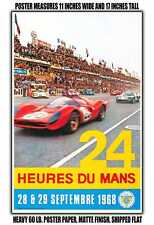 11x17 POSTER - 1968 24 Hours of Le Mans September 28 And 29, 1968 picture