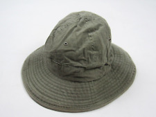 Original Vtg WWII WAC HBT Green Daisy Mae Hat Bucket Sun 1940s 6 5/8 40s picture
