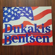 1988 Michael Dukakis Lloyd Bentsen Campaign Poster 28