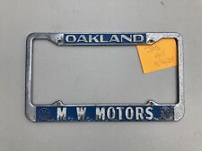 Rare MW Motors Oakland Volkswagen VW Dealer License Plate Frame picture