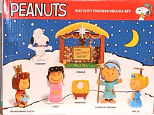 Peanuts Charlie Brown Christmas Nativity Deluxe Play Set Snoopy Lucy Sally Patty picture