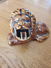Vintage Lion Ashtray/ceramic Made in India picture