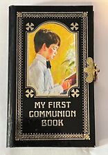 My First Communion Book Black With Gold Accents 1978 Roman Inc. Printed in Spain picture
