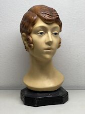 ART DECO FRENCH ANTIQUE VINTAGE MANNEQUIN HEAD JEWELRY HAT 1920s-30’s picture