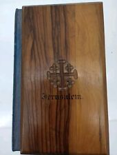 Vtg Written In 1972 ) Small 6x4 With Olive Wood Jerusalem KJV Holy Bible  Israel picture