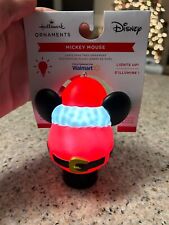 Hallmark Disney Santa Mickey Mouse Light Up Ornament New Rare HTF picture