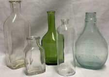 Vintage Lot Glass Bottles Antique Victorian Good Salvage Apothecary Decor picture