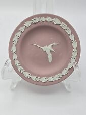 Vintage Wedgwood England Pink Jasperware Bermuda Longtail Bird Tray Trinket Dish picture
