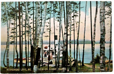 Moosehead Lake ME-Maine, View Sugar Island, Scenic, Vintage Postcard picture