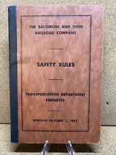 The Baltimore and Ohio Railroad Company B&O Safety Rules 1951 picture