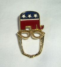 Vintage Patriotic pin with glasses, Pin/Button picture