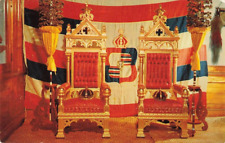 Postcard Throne of Hawaii Bishop Museum Honolulu Hawaii HI picture