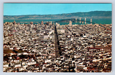 Vintage Postcard Panorama Twin Peaks San Francisco picture