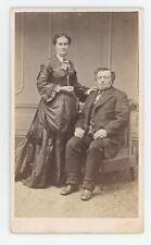 Antique CDV Circa 1870s Lovely Older Couple Victorian Era Clothing Ishpeming, MI picture