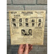 Original 1934 John Dillinger Department of Justice WANTED Poster Mailer picture