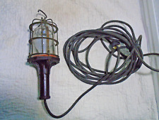 Vintage Industrial McGill Brass Caged Trouble Lamp Light Valpo IND. WORKS picture