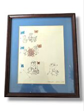 Framed Cartoonist Vintage Cartoon Abner April 1980 13 In By 11 In picture