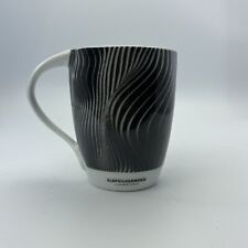 Konitz Mug Black And White Hand Painted Strippes  With Scalloped Handle Germany picture