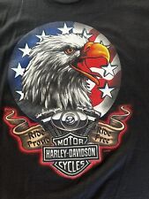Harley Davidson T-Shirt Mens Size Large Ride proud Ride Free USA Eagle America picture