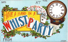 C 1910 PLAYING CARDS GAME THEME PC HAVE A HAND IN A WHIST PARTY INVITATION EXC picture
