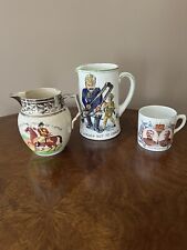 Set of 3 Military Porcelain Mugs.  English Made.  Very Good Condition. picture