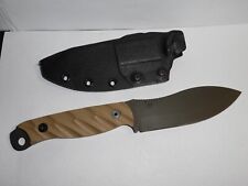 HALF FACE BLADES SKINNER JR TAN G10 FIXED BLADE KNIFE WITH SHEATH picture