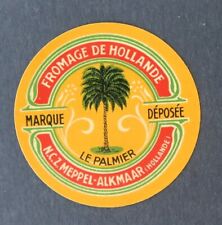 HOLLANDE EDAM Le Palmier Alkmaar Dutch cheese label 5.5cm 2 cheese label picture