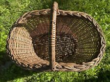 Antique-19th Century Handmade XLarge Wicker Basket~H14