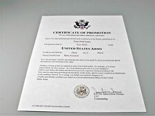 Certificate of Promotion NCO (US Army) Replacement Certificate 8.5 X 11 picture