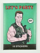 NEW SSFC Super Secret Fun Club COMMANDO MOVIE Let's Party 10-Sticker Card Pack picture
